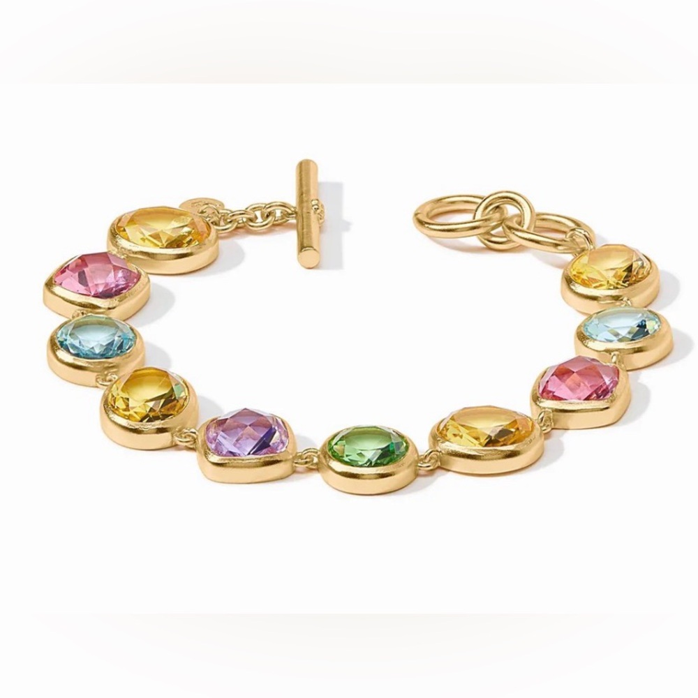 Julie Vos Kaleidoscope Tennis Bracelet,Multicolor stones. Perfect for spring!
